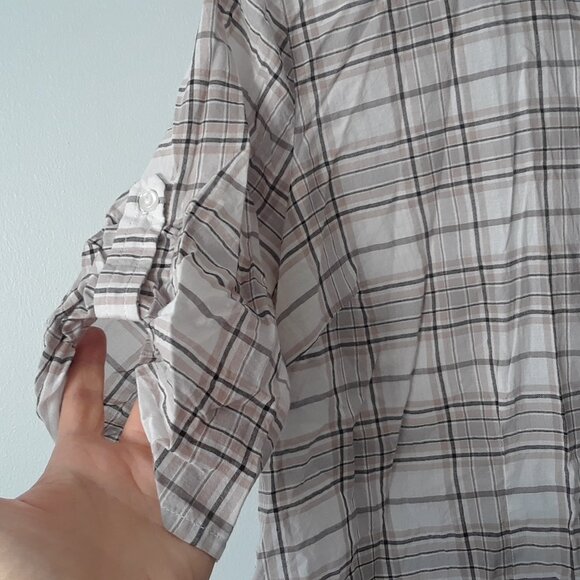 George Classics 100% Cotton Plaid Top XL - Picture 5 of 7